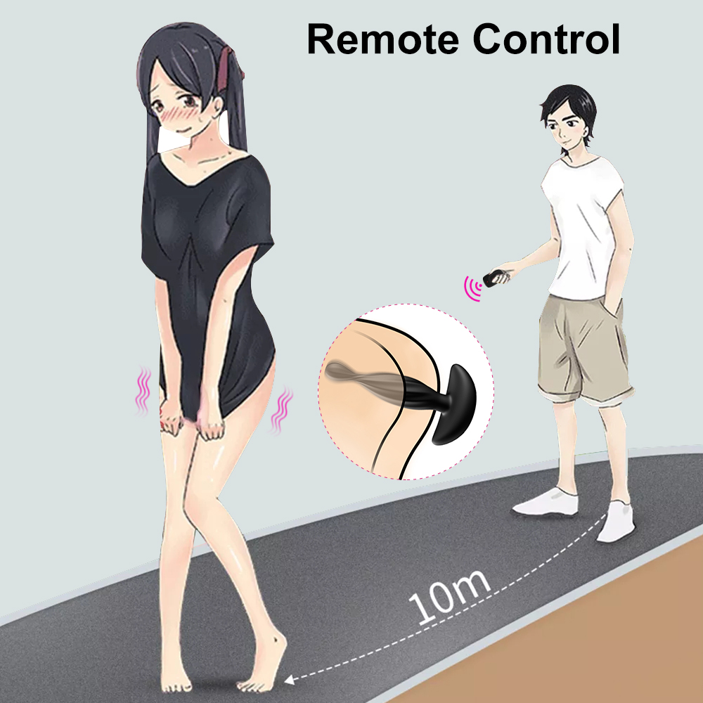 Вибрирующая анальная пробка с дистанционным управлением &ndash; Спиральная конструкция