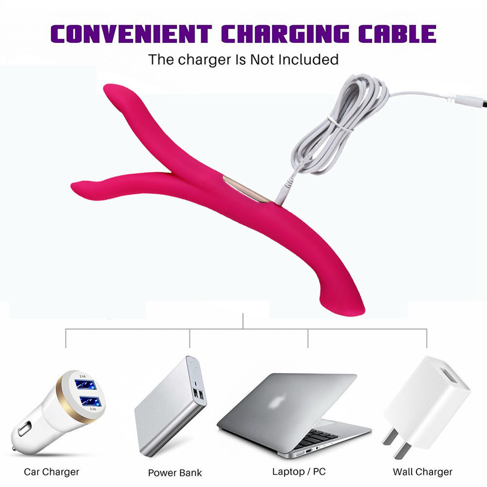 Двусторонний гибкий силиконовый вибратор