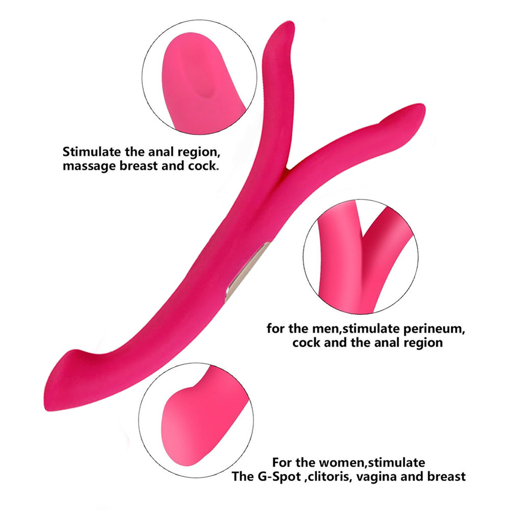Двусторонний гибкий силиконовый вибратор
