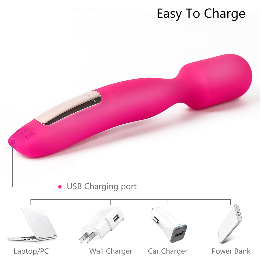 Перезаряжаемый Силиконовый массажер-палочка