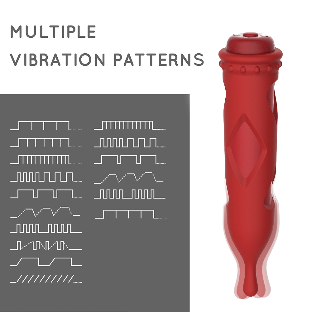Текстурированный силиконовый массажер-пуля 2-в-1